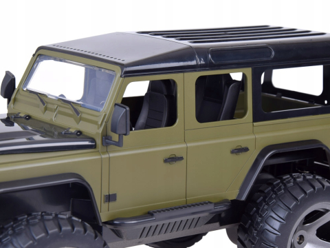 Masinuta cu Telecomanda Land Rover Defender 110, Licenta Oficiala, Scara 1:14, 2.4 GHz, Faruri LED, Verde Militar, 6 Ani+ [7]