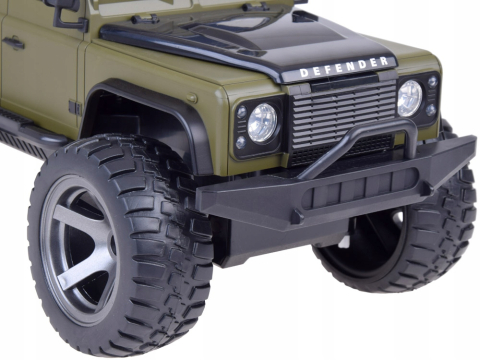 Masinuta cu Telecomanda Land Rover Defender 110, Licenta Oficiala, Scara 1:14, 2.4 GHz, Faruri LED, Verde Militar, 6 Ani+ [6]