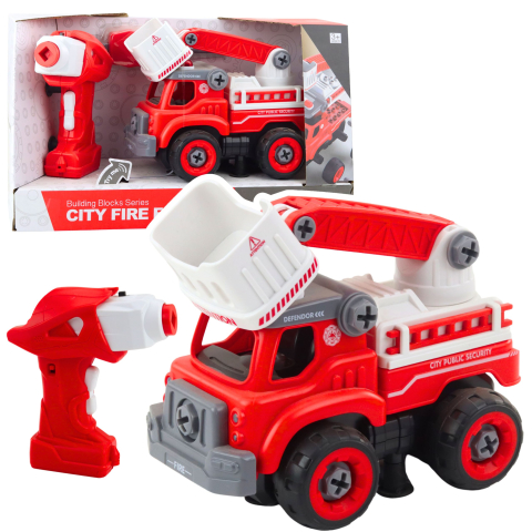 Jucarii cu telecomanda (RC) - Masinuta cu telecomanda Masina de pompieri cu brat rotativ 2 in 1, 3 ani+