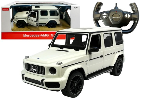 Jucarii cu telecomanda (RC) - Masinuta cu telecomanda Mercedes G63 Rastar 1:14 Alb, 6 ani+