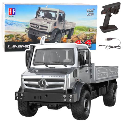 Jucarii cu telecomanda (RC) - Masinuta cu telecomanda Mercedes Unimog Off-Road 4x4 1:20, 6 ani+