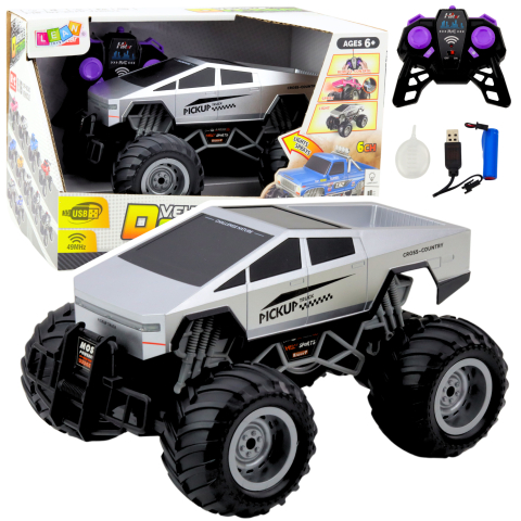 Jucarii cu telecomanda (RC) - Masinuta cu telecomanda Off-Road Pickup Silver Spray 1:16, 6 ani+
