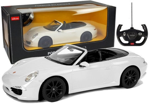 Jucarii cu telecomanda (RC) - Masinuta cu telecomanda Porsche 911 Carrera S Rastar White 1:12, 6 ani+