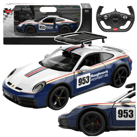 Jucarii cu telecomanda (RC) - Masinuta cu telecomanda Porsche 911 Dakar Rastar 1:14, 6 ani+