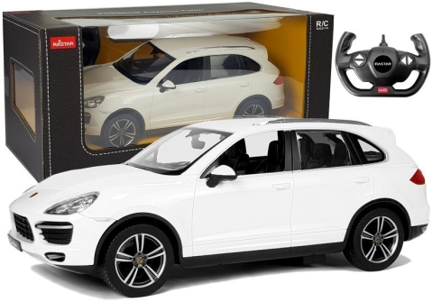 Jucarii cu telecomanda (RC) - Masinuta cu telecomanda Porsche Cayenne Rastar Alb 1:14, 6 ani+