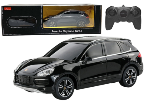 Jucarii cu telecomanda (RC) - Masinuta cu telecomanda Porsche Cayenne Turbo Black Rastar 1:24, 6 ani+