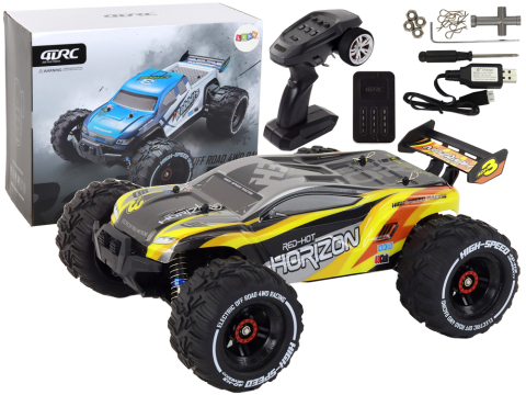 Jucarii cu telecomanda (RC) - Masinuta cu telecomanda Rabbits Off-Road 4WD Galben, 14 ani+