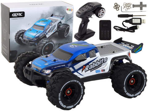 Jucarii cu telecomanda (RC) - Masinuta cu telecomanda Rabbits Off-Road 4x4 Albastra 2.4G, 14 ani+