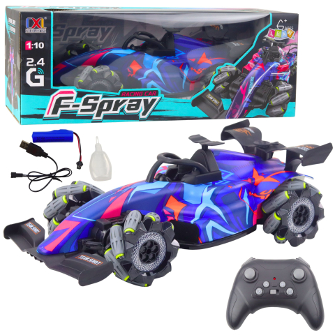Jucarii cu telecomanda (RC) - Masinuta cu telecomanda Racer F-Spray cu aburi si lumini 1:10, 6 ani+
