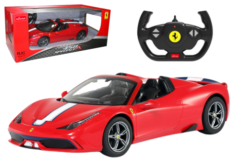 Jucarii cu telecomanda (RC) - Masinuta cu telecomanda Rastar Laferrari Aperta Rosu Cabrio 1:14, 6 ani+