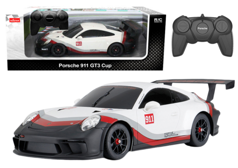 Jucarii cu telecomanda (RC) - Masinuta cu telecomanda Rastar Porsche 911 GT3 White-Gray 1:18, 6 ani+