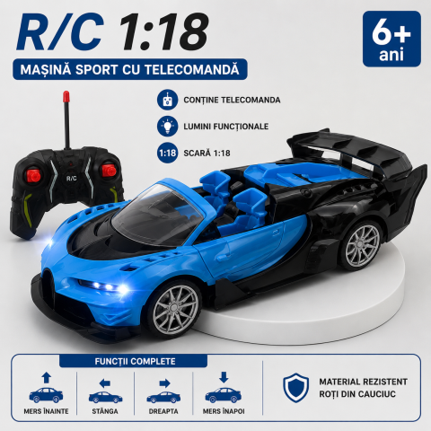 masinuta-rc-sport-1-18-albastru-lumini-roti-cauciuc-Bebelul [1]
