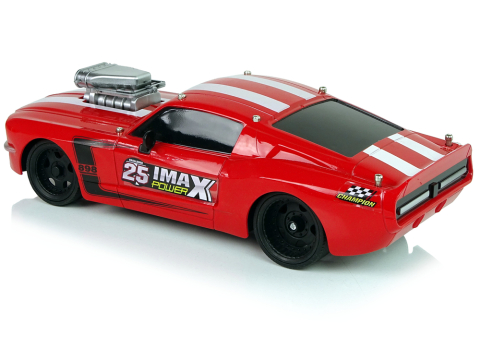Masinuta cu telecomanda Sport R/C 1:16 Rosu cu Dungi Albe, 6 ani+ [4]
