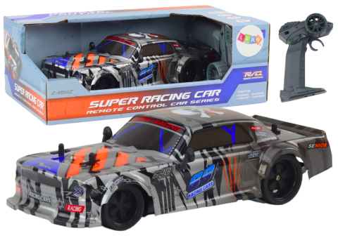 Jucarii cu telecomanda (RC) - Masinuta cu telecomanda Sports Car RC Gri 1:18, 6 ani+