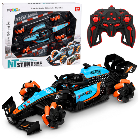 Jucarii cu telecomanda (RC) - Masinuta cu telecomanda Stunt 360 4WD Efect Fum 1:10, 6 ani+