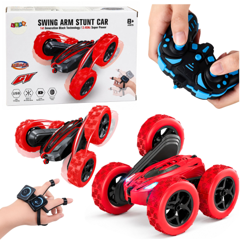 Jucarii cu telecomanda (RC) - Masinuta cu telecomanda Stunt Car 360 Gesture Control, Rosu, 8 ani+