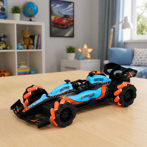 Masinuta cu telecomanda Stunt RC 360 grade 4WD lumini 1:14, 6 ani+ [2]