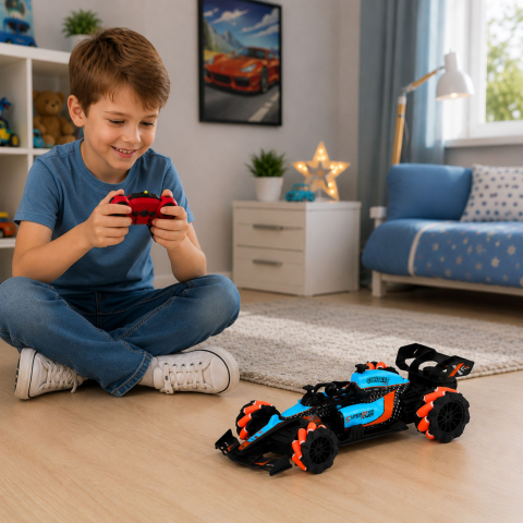 Masinuta cu telecomanda Stunt RC 360 grade 4WD lumini 1:14, 6 ani+ [4]