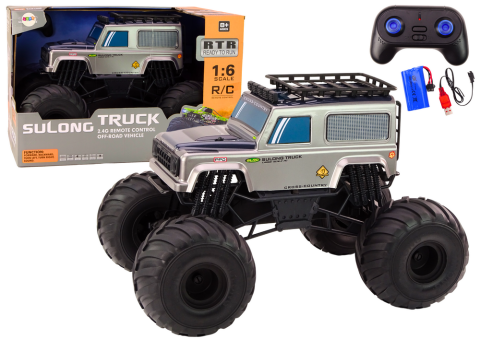 Jucarii cu telecomanda (RC) - Masinuta cu telecomanda SUV Off-Road urias 2.4G 1:6 Gri, 8 ani+