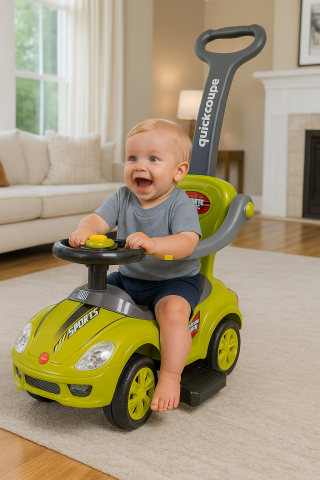 Triciclete - Masinuta de impins Mega 3 in 1 RIDE-ON Bebelul