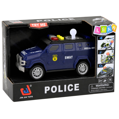 Masinuta de jucarie SWAT Special Unit LEAN Toys, cu lumini si sunete, scara 1:32, albastru inchis, 3 ani+ [4]
