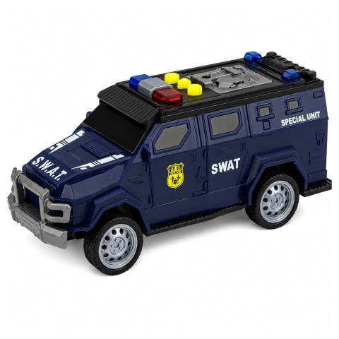 Masinuta de jucarie SWAT Special Unit LEAN Toys, cu lumini si sunete, scara 1:32, albastru inchis, 3 ani+ [1]