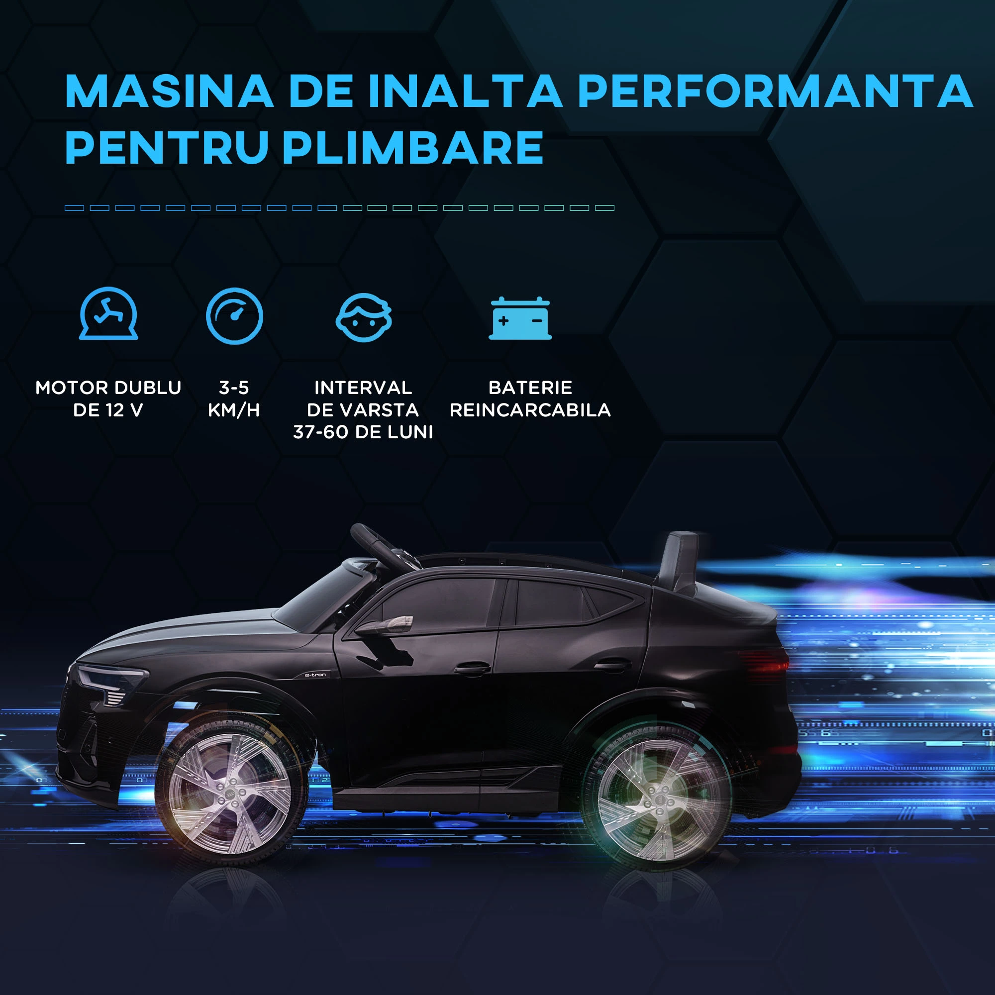 Masinuta electrica AUDI E-TRON 4X4 BEBELUL [6]