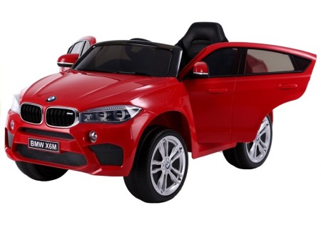 Masinuta electrica, BMW X6M ROSU, cu telecomanda, 2x motor 12V [0]