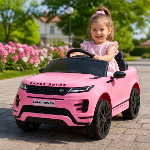 Range Rover Evoque - Masinuta electrica Licentiata roz 4x4 EVA 12V cu telecomanda parentala [1]