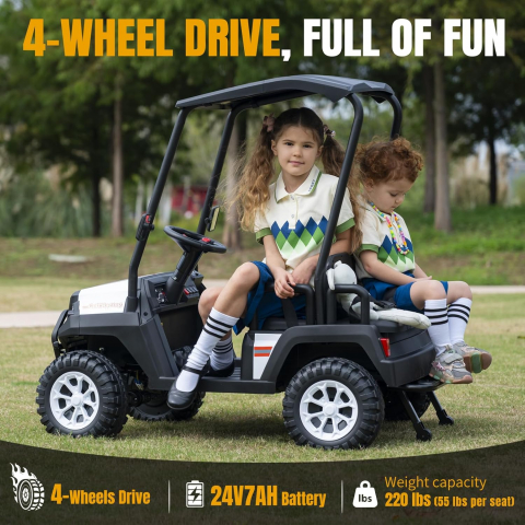 Masinuta electrica, cu telecomanda Golf copii XMX650A – 2 locuri, 12V [2]