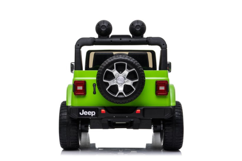 Masinuta electrica Jeep Wrangler Rubicon cu licenta oficiala Jeep, 12V 10Ah, 4x35W, roti EVA, scaun imitatie piele, telecomanda parentala, MP4, verde, 3-8 ani [5]