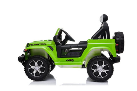 Masinuta electrica Jeep Wrangler Rubicon cu licenta oficiala Jeep, 12V 10Ah, 4x35W, roti EVA, scaun imitatie piele, telecomanda parentala, MP4, verde, 3-8 ani [3]