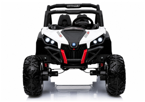 Masinuta electrica Jeep XMX603 Off-Road pentru copii, ecran MP4, 4x45W, roti EVA, scaun piele, Alb, 1-8 ani [7]