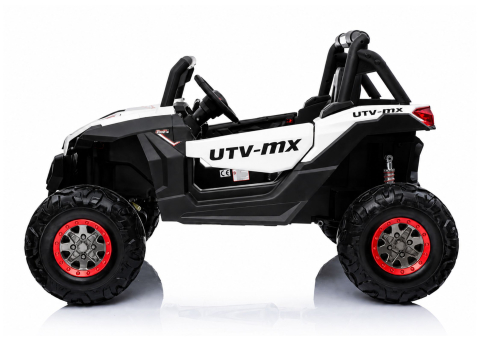 Masinuta electrica Jeep XMX603 Off-Road pentru copii, ecran MP4, 4x45W, roti EVA, scaun piele, Alb, 1-8 ani [3]