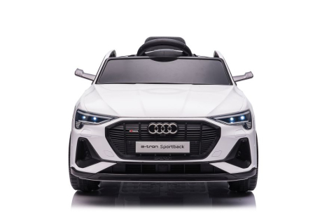 Masinuta Electrica Audi E-Tron QLS-6688 Alba, 12V, Scaun Piele, Roti EVA, Lumini, Radio, Bluetooth 3 ani+ [4]