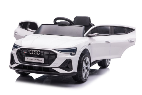 Masinuta Electrica Audi E-Tron QLS-6688 Alba, 12V, Scaun Piele, Roti EVA, Lumini, Radio, Bluetooth 3 ani+ [6]