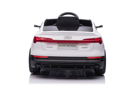 Masinuta Electrica Audi E-Tron QLS-6688 Alba, 12V, Scaun Piele, Roti EVA, Lumini, Radio, Bluetooth 3 ani+ [3]