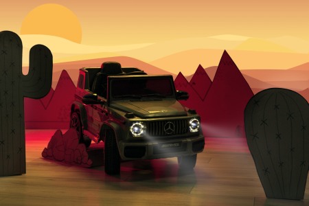 Masinuta electrica, Mercedes Benz AMG G63, cu telecomandă, 12V/7Ah, argintiu [10]