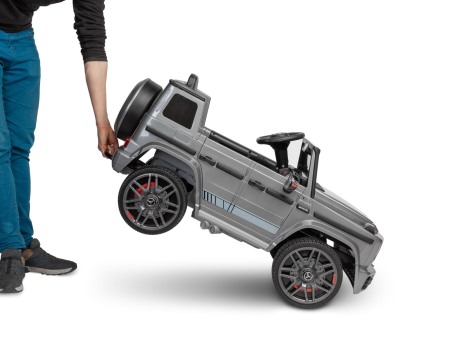 Masinuta electrica, Mercedes Benz AMG G63, cu telecomandă, 12V/7Ah, argintiu [9]