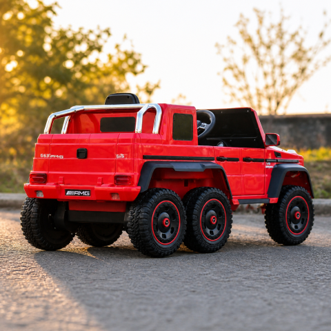 Masinuta electrica Mercedes G63 AMG 6x6 cu licenta 6x45W roti EVA telecomanda 2.4G rosu [3]