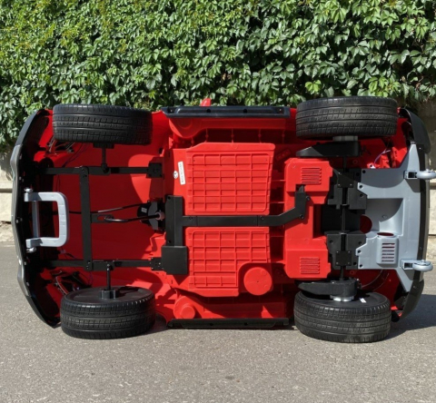 Masinuta electrica Mercedes GLC Coupe copii cu telecomanda roti EVA scaun piele ECO [7]