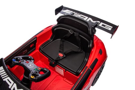 Masinuta electrica Mercedes GT3 pentru copii cu roti EVA, scaun piele ECO si telecomanda [5]