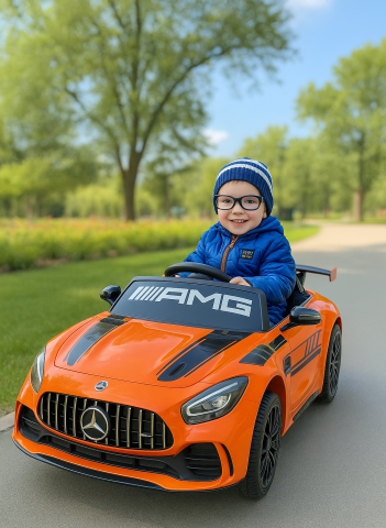 Vehicule electrice copii - Masinuta electrica Mercedes GT3 scaun piele ECO si telecomanda