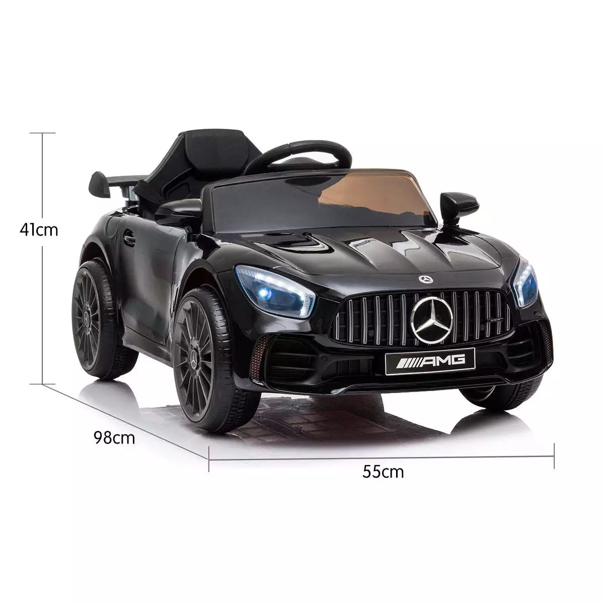 Masinuta electrica cu telecomanda Mercedes GTR AMG mica, NEGRU [9]
