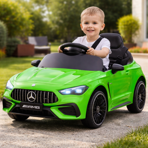 Masinute electrice - Masinuta electrica pentru copii Mercedes CLE 53 AMG 12V verde Premium
