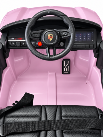 Masinuta electrica Porsche Macan Turbo, cu LICENTA, 12V 7Ah, 2x35W, roti EVA, scaun din piele ecologica, telecomanda si MP3, roz, 3 ani+ [12]