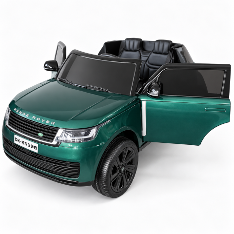 Masinute electrice - Masinuta electrica Range Rover Vogue cu licenta, 2 locuri, 12V 14Ah, 4x35W, roti EVA, telecomanda, verde, 3 ani+