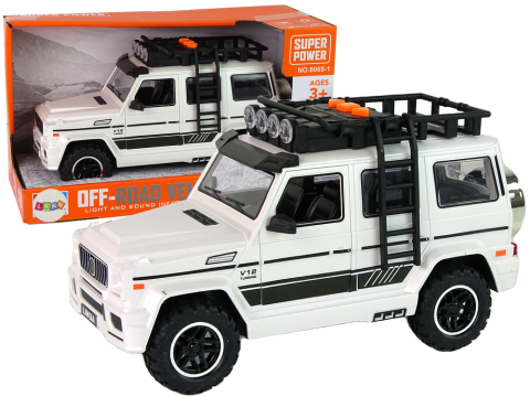 Jucarii cu telecomanda (RC) - Masinuta Off-Road cu sunete si lumini Alba, 3 ani+