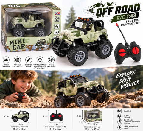 Jucarii cu telecomanda (RC) - masinuta-rc-off-road-moro-1-43-roti-mari-suspensii-6ani-Bebelul