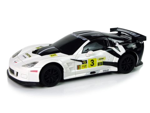 Masina Sport cu Telecomanda R/C 1:24 Corvette C6.R Alba 2.4G cu Lumini [1]